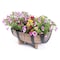 Gardenised Rustic Wood- Look Plastic Half Barrel Flower Pot Garden Planter, PK 2 QI003695 - alternate 5